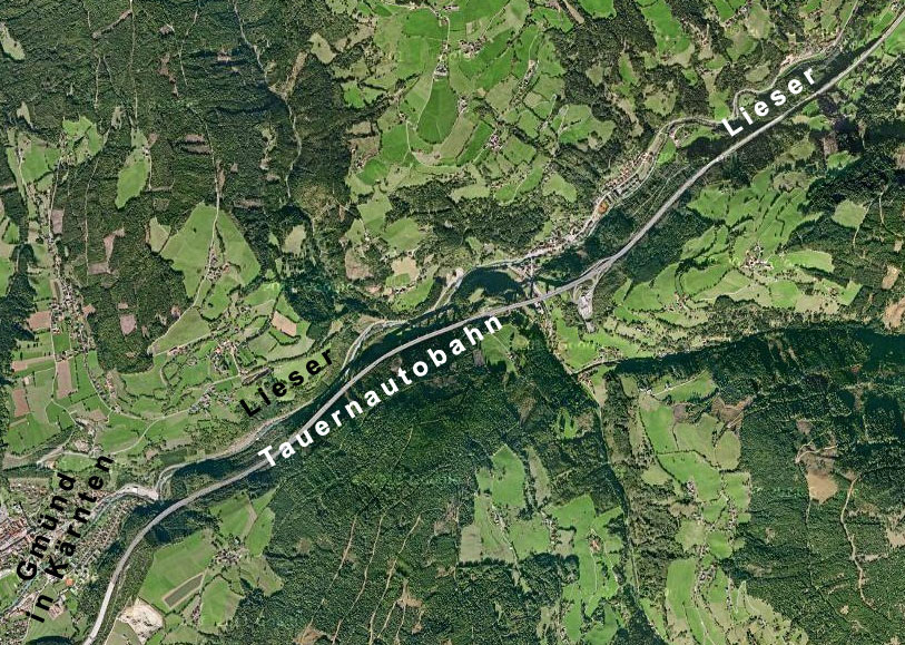 Liesertal Satelitenbild GoogleMaps