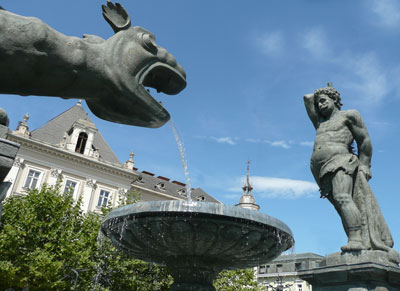 Lindwurm am Neuen Platz in Klagenfurt